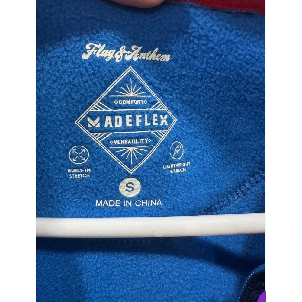 flag‎ & anthem madewell blue full zip nwt vest small